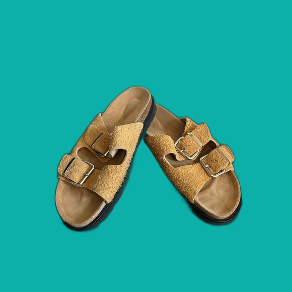 Dsquared2 beige ‘Sonny’ leather slides Mens Size 43 - Picture 2 of 12